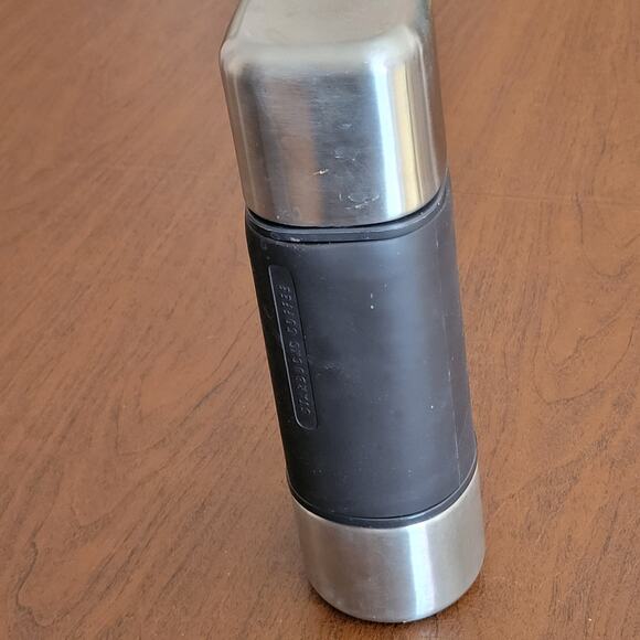 Starbucks Black Rubber Sleeve Square Top Stainless Steel Thermos 16 oz 2005 - Picture 4 of 9